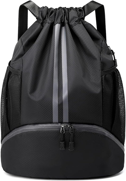 Sac de sport à cordon — unisexe, noir