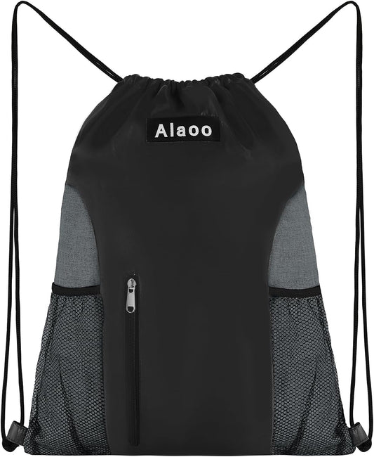 Sac de sport à cordon: pour femme, pour homme, pliable, format léger, noir