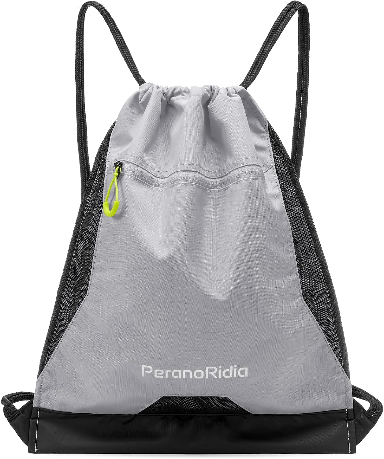 Sac de sport à cordon: pour femme, pour homme, format léger, résistant à l'eau, 36 × 45 × 7cm, gris