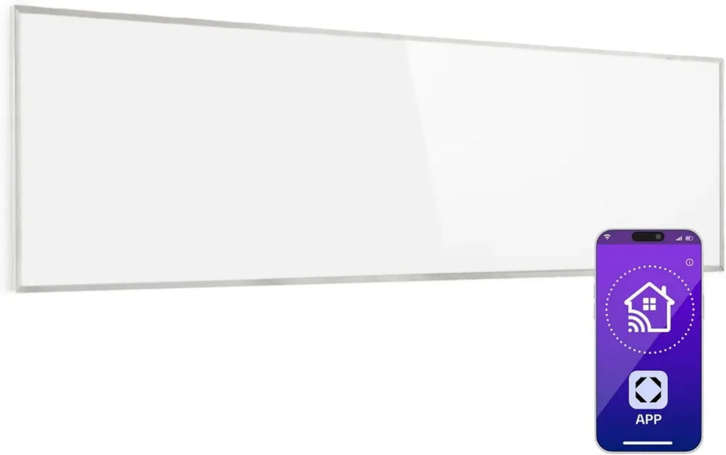 Panneau Chauffant Infrarouge Intelligent 300W - Klarstein, Contrôle via App Mobile, Économie Énergétique, Pour Salle de Bain